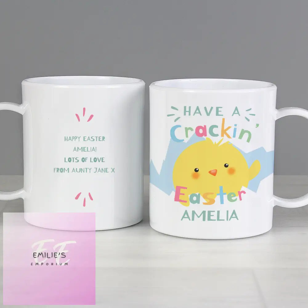 Personalised Have A Cracking Easter Plastic Mug