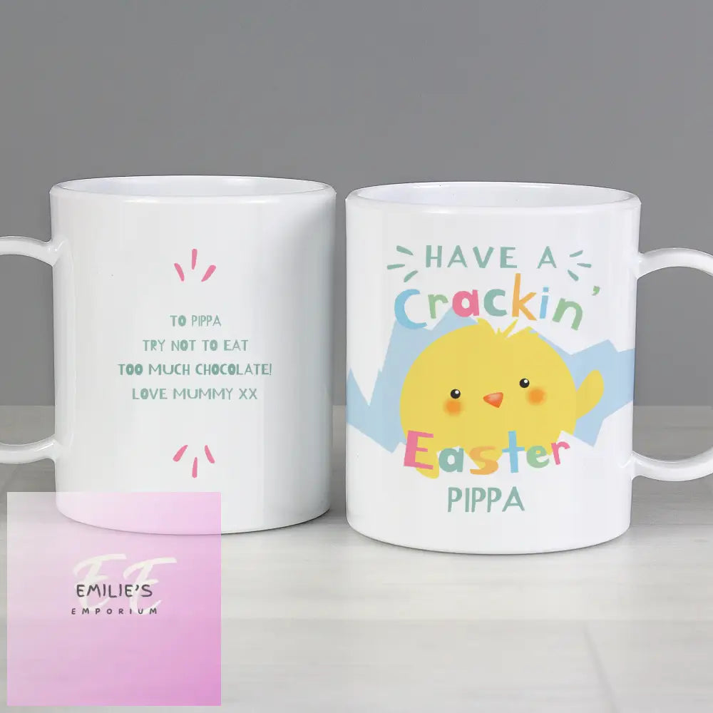 Personalised Have A Cracking Easter Plastic Mug