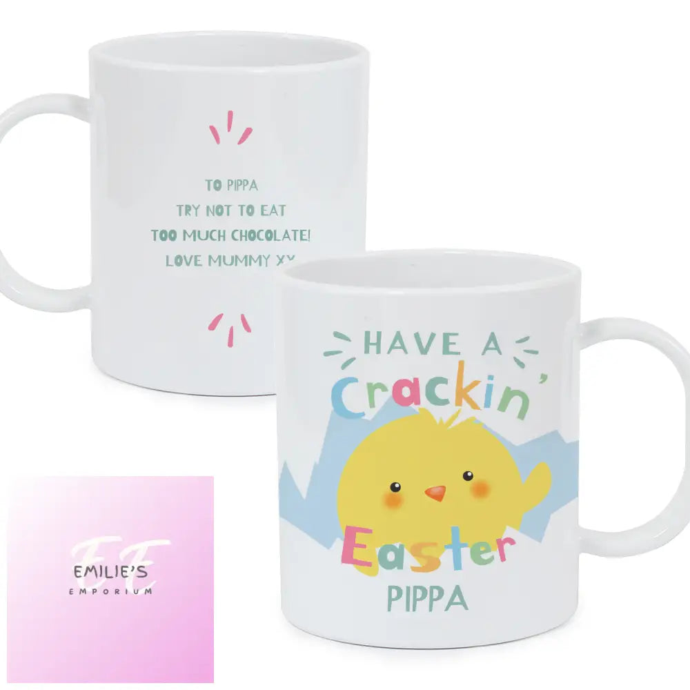 Personalised Have A Cracking Easter Plastic Mug