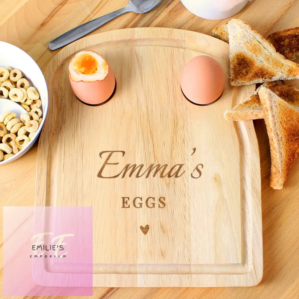 Personalised Heart Egg & Toast Board