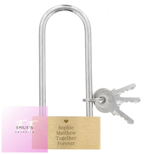 Personalised Heart Motif Any Message Padlock