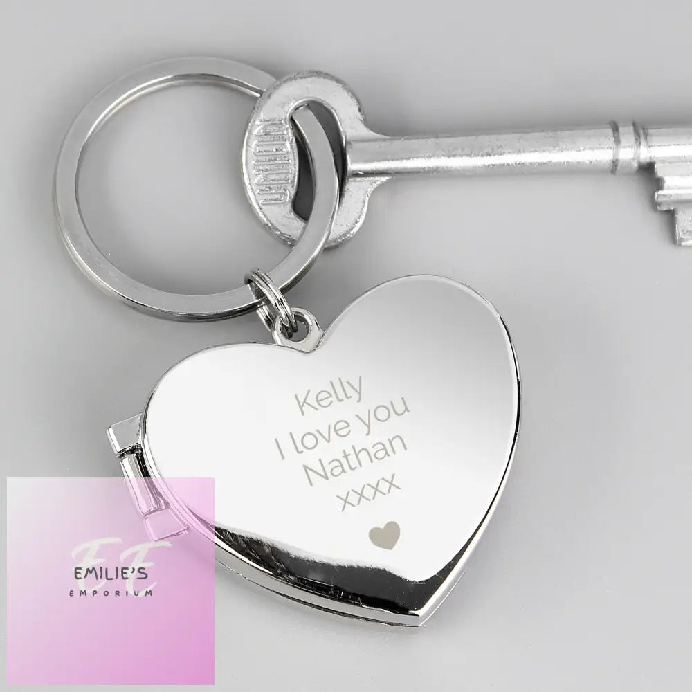 Personalised Heart Photoframe Keyring