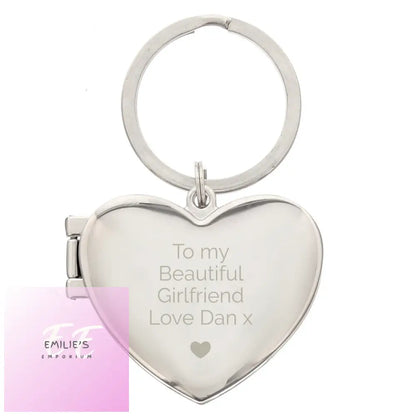 Personalised Heart Photoframe Keyring