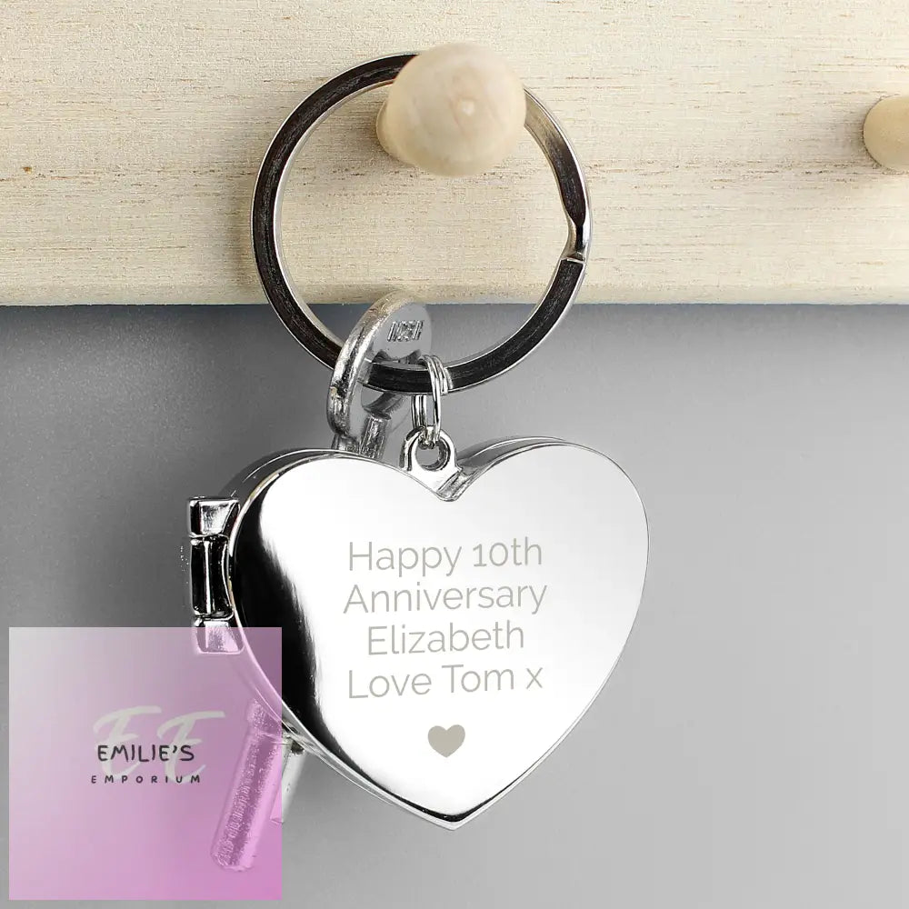 Personalised Heart Photoframe Keyring