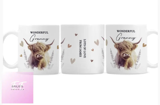 Personalised Highland Cow Mug