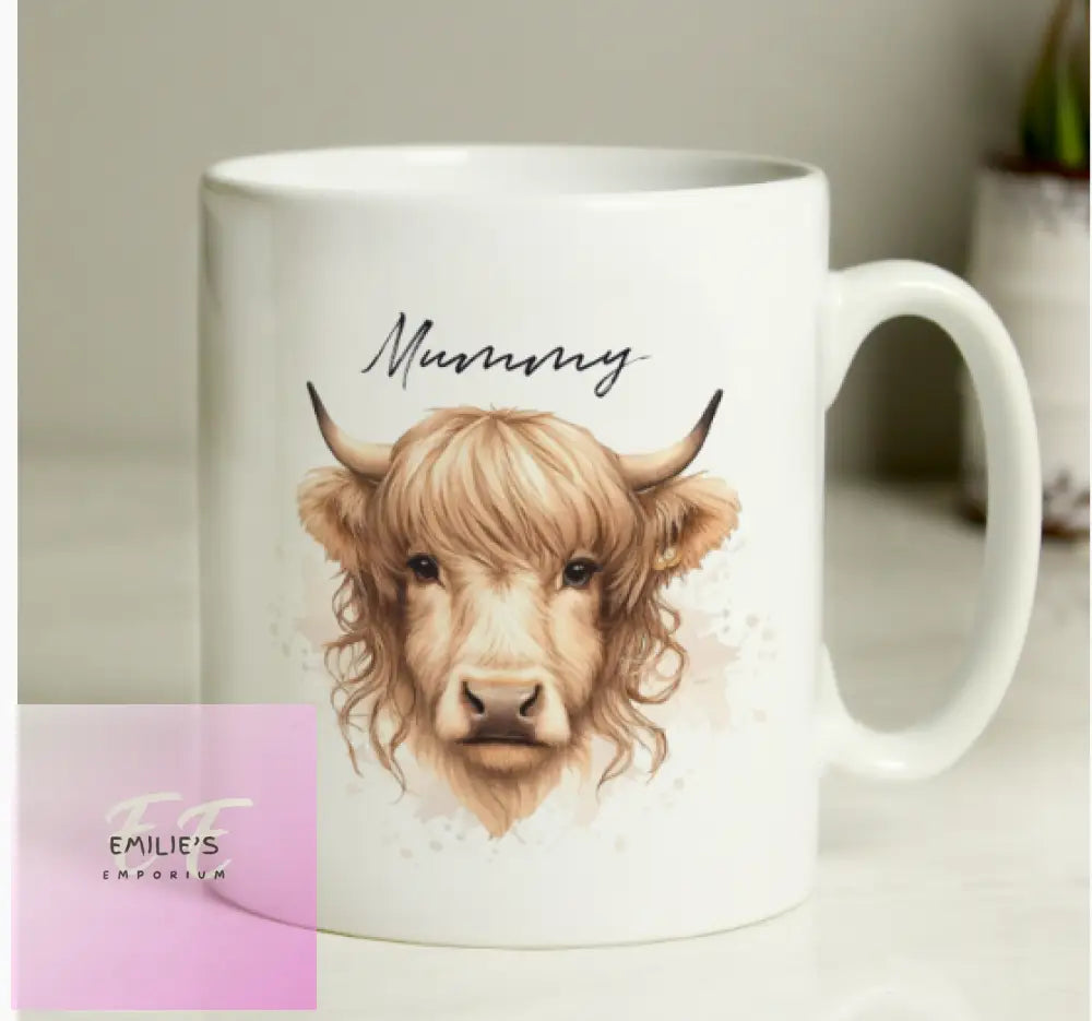 Personalised Highland Cow Mug - Female