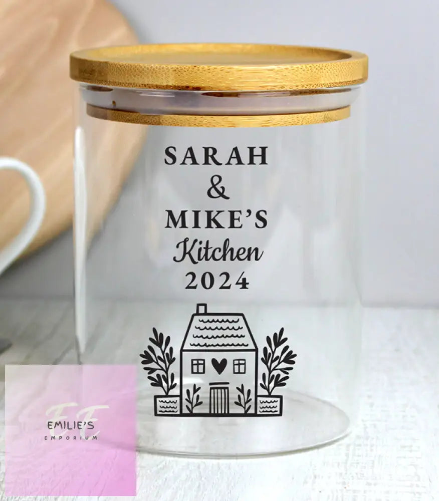 Personalised Home Glass Storage Jar