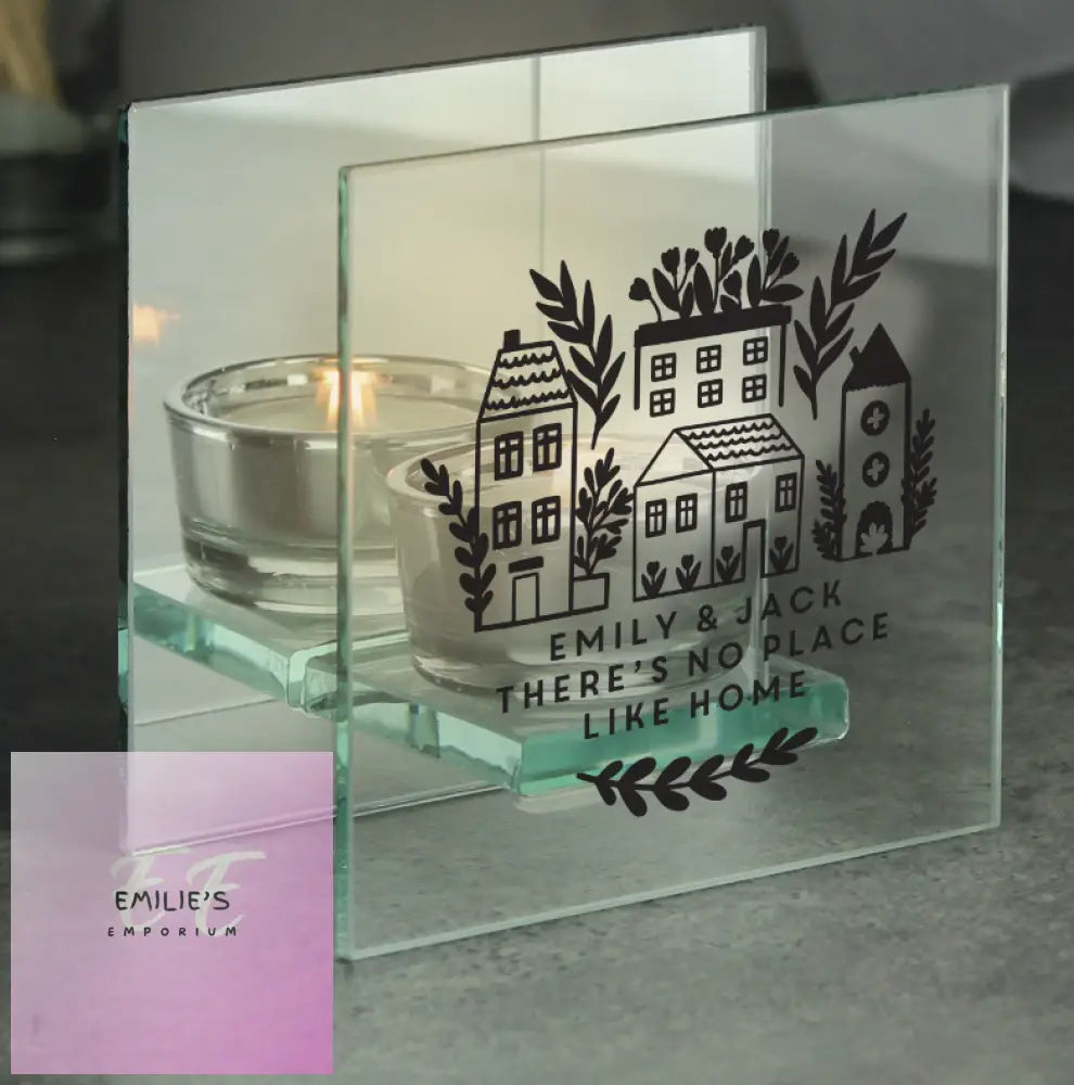 Personalised Home Glass Tealight