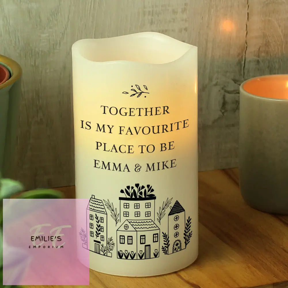 Personalised Home Led Candle