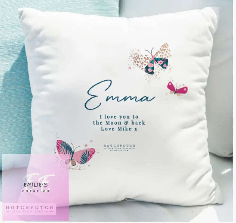 Personalised Hotchpotch Butterfly Cushion