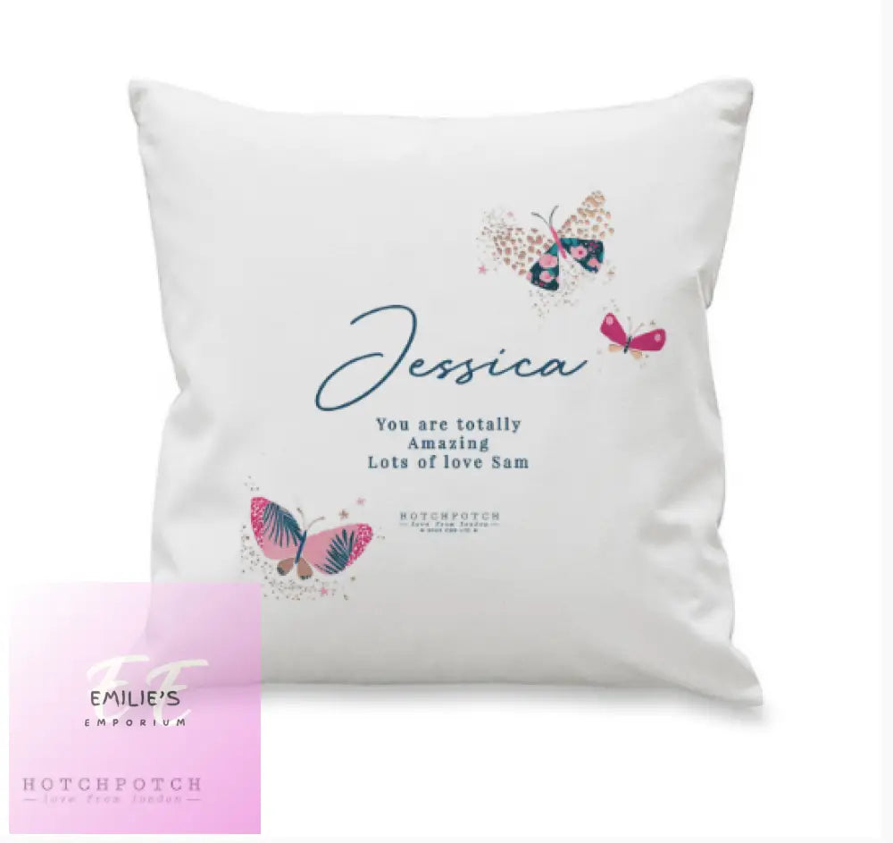 Personalised Hotchpotch Butterfly Cushion