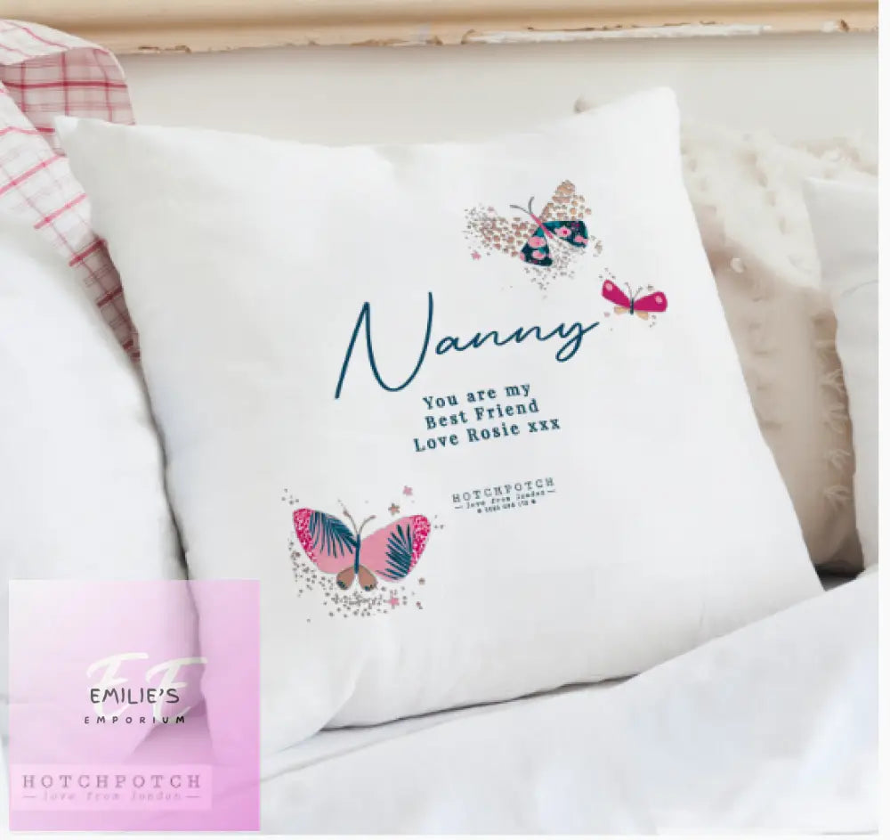 Personalised Hotchpotch Butterfly Cushion