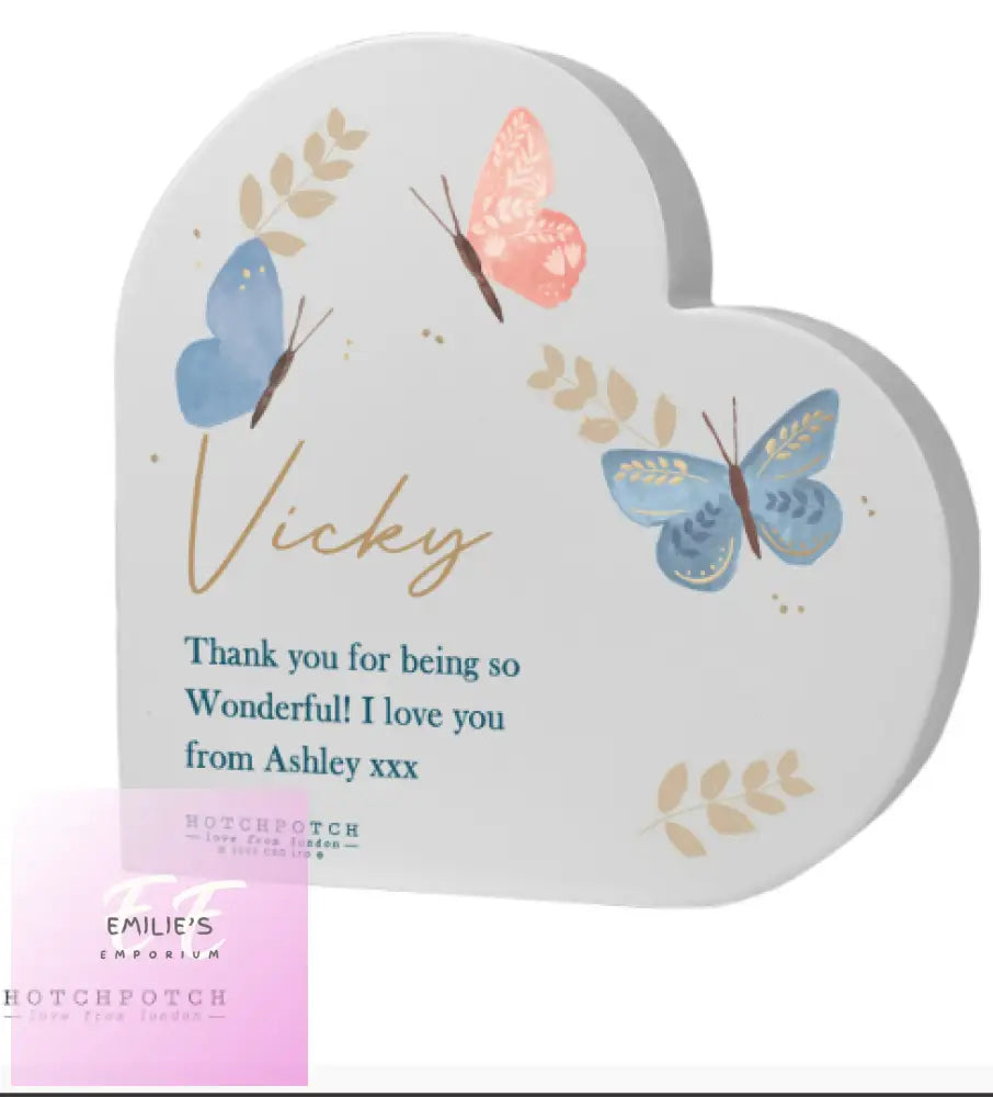 Personalised Hotchpotch Butterfly Heart Ornament