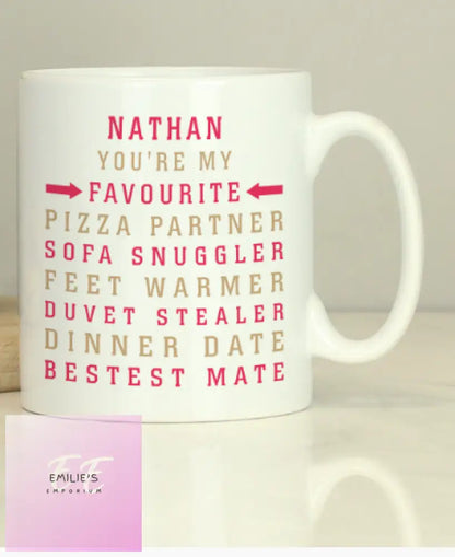 Personalised Hotchpotch My Favourite Mug