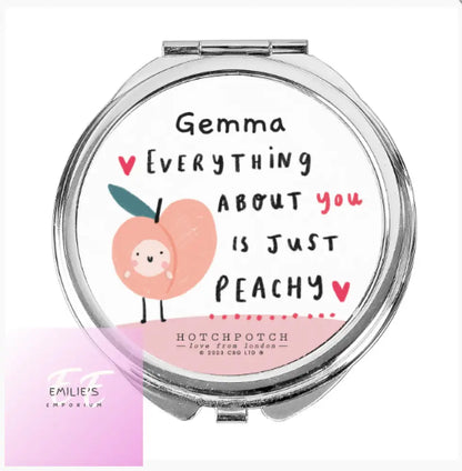 Personalised Hotchpotch Peachy Compact Mirror