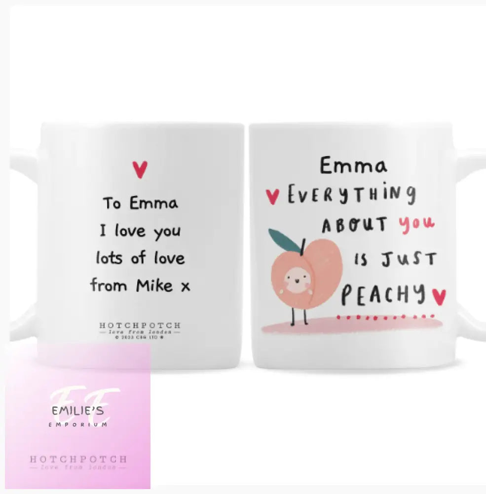 Personalised Hotchpotch Peachy Mug