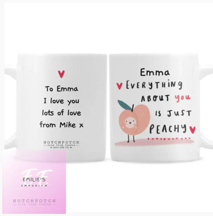 Personalised Hotchpotch Peachy Mug