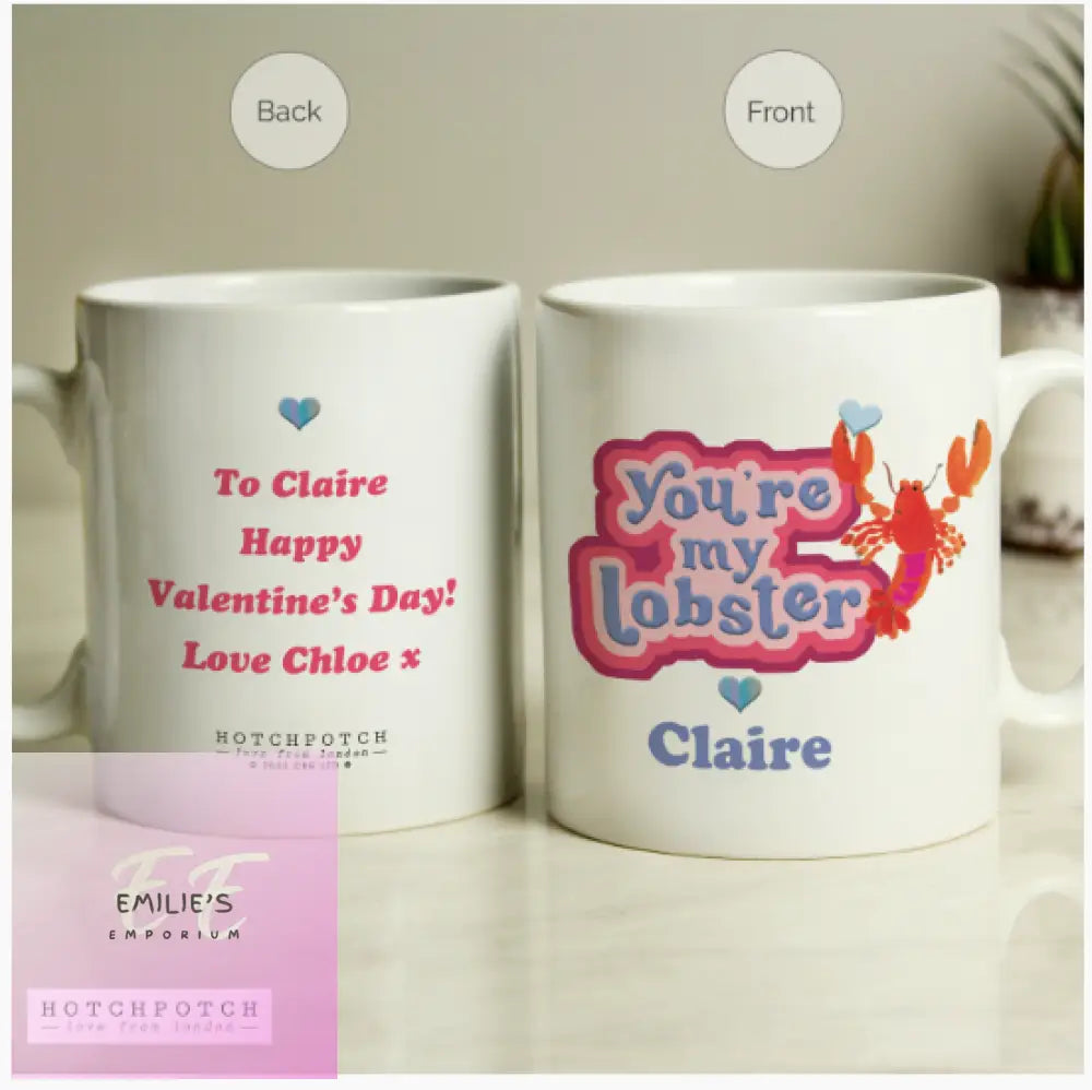 Personalised Hotchpotch Youre My Lobster Mug