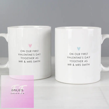 Personalised Hubby & Wifey Mug Set