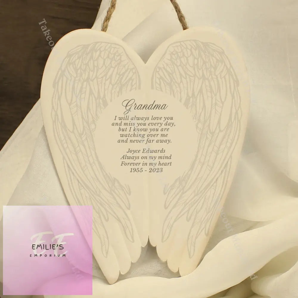 Personalised In Loving Memory Ceramic Wings