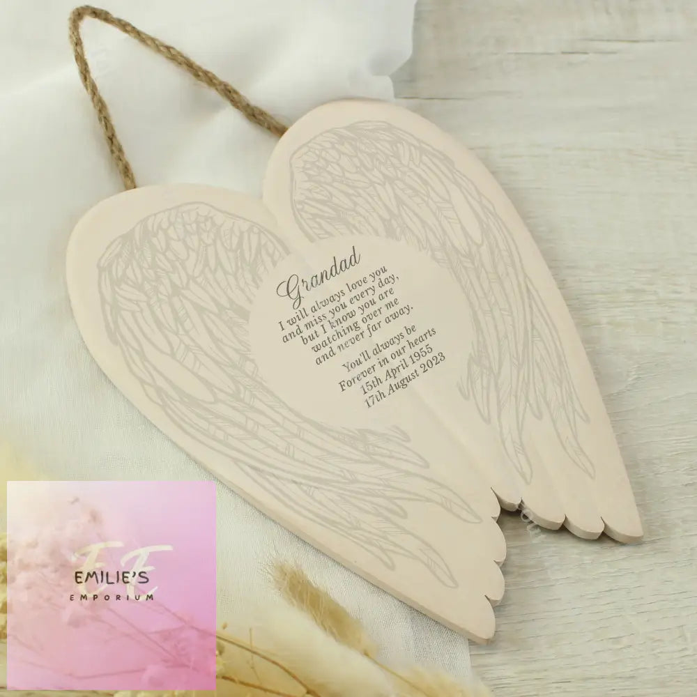 Personalised In Loving Memory Ceramic Wings