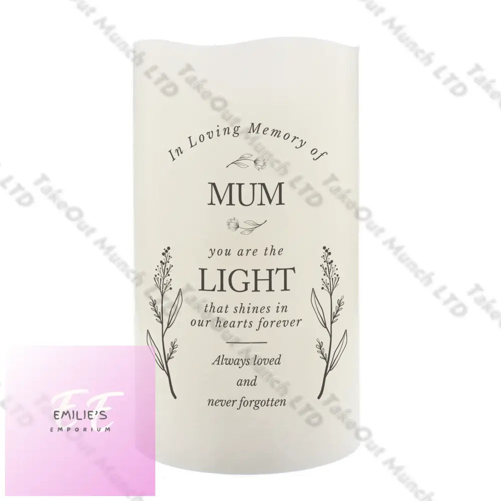 Personalised In Loving Memory Led Candle