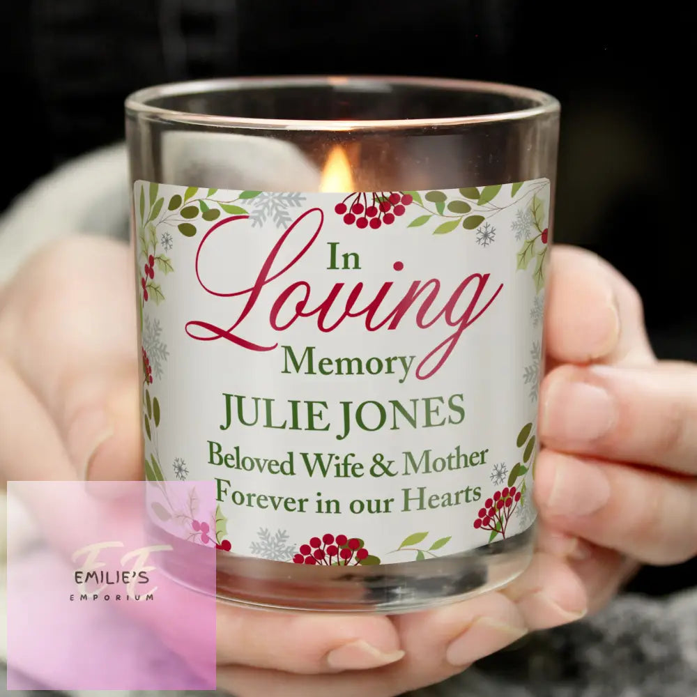 Personalised In Loving Memory Scented Jar Candle