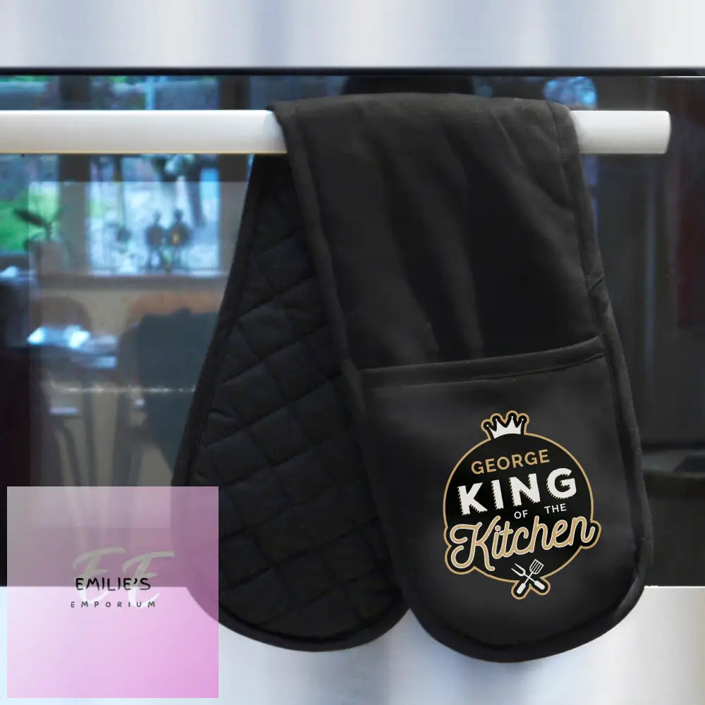 Personalised King Of The Kitchen Oven Gloves