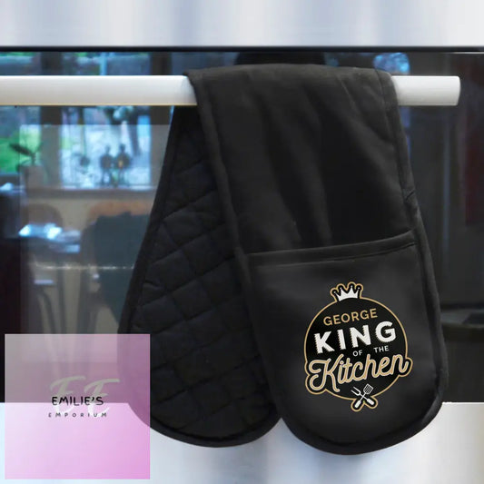 Personalised King Of The Kitchen Oven Gloves