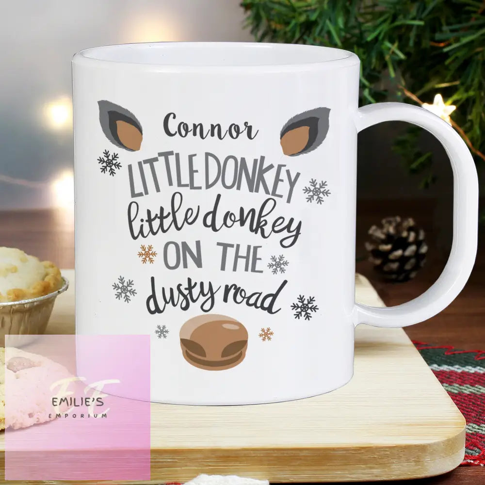 Personalised Little Donkey Plastic Mug