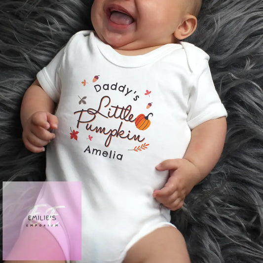 Personalised Little Pumpkin Baby Vest