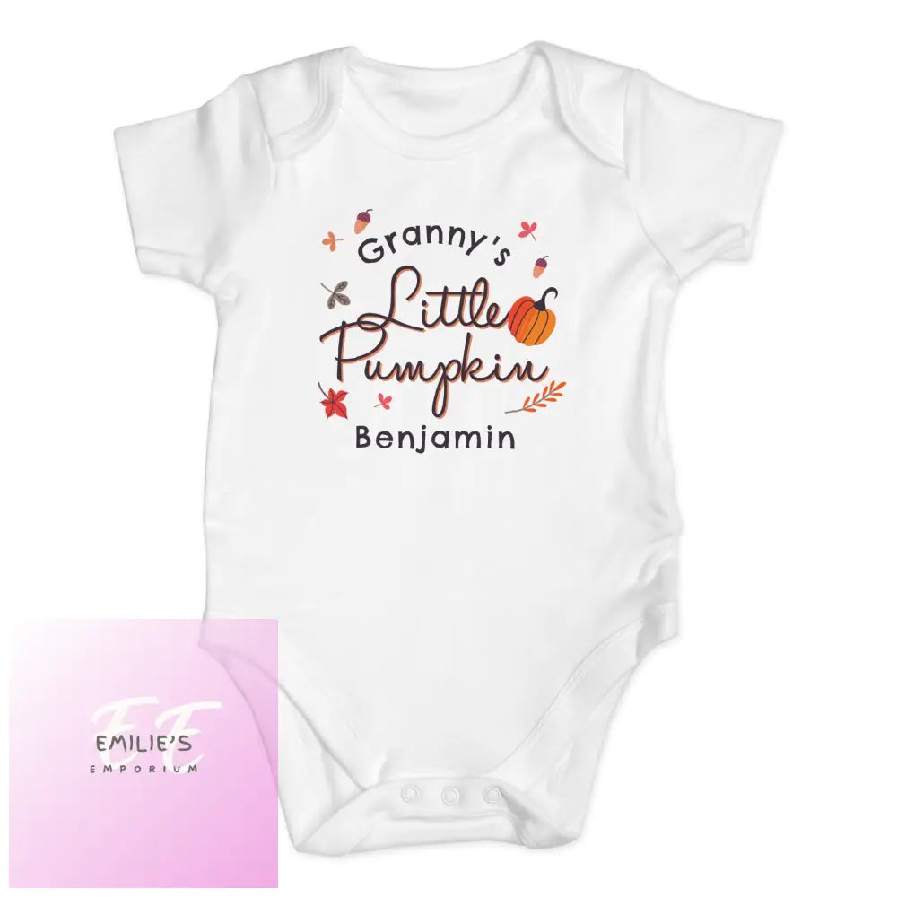 Personalised Little Pumpkin Baby Vest