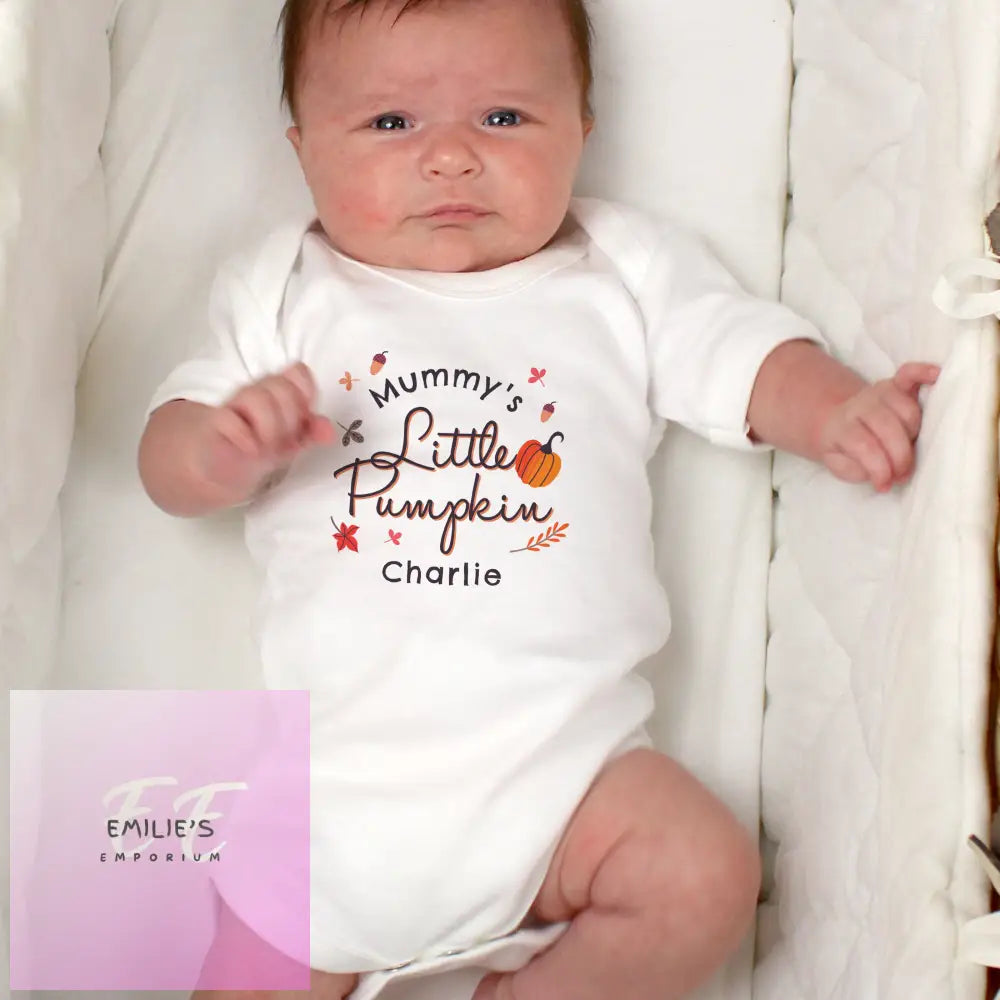 Personalised Little Pumpkin Baby Vest