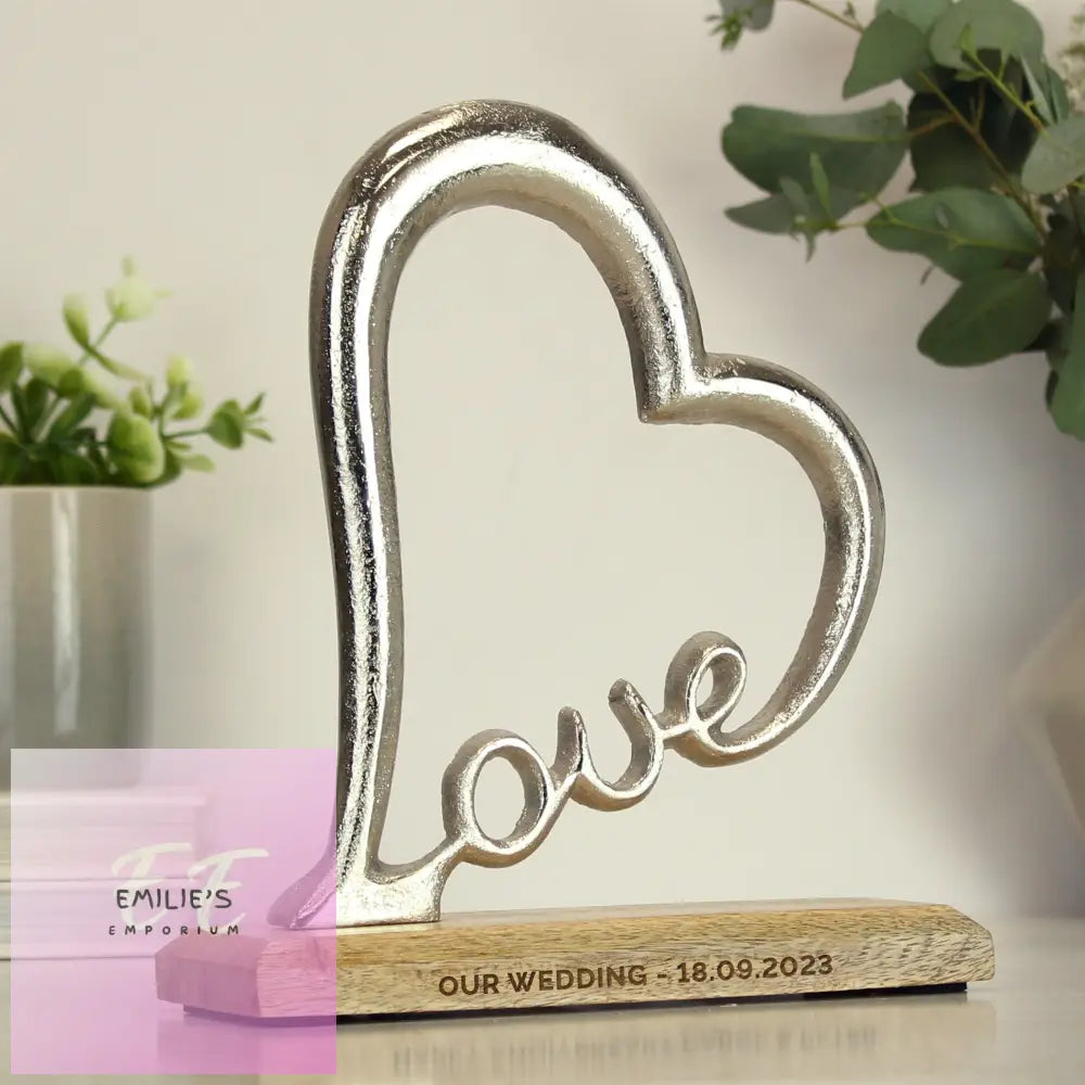 Personalised Love Heart Ornament Ornament