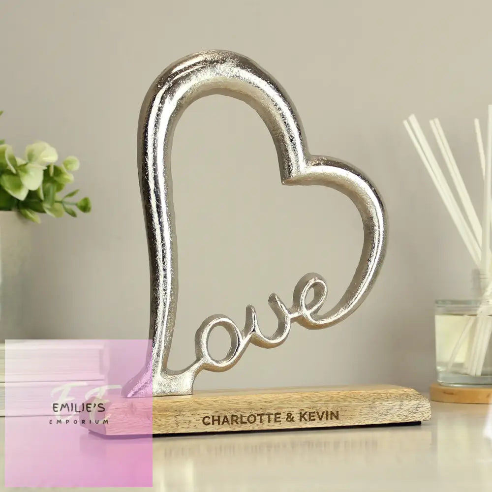 Personalised Love Heart Ornament Ornament