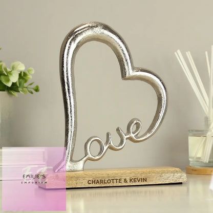 Personalised Love Heart Ornament Ornament