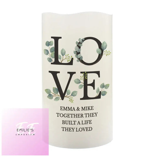 Personalised Love Led Candle