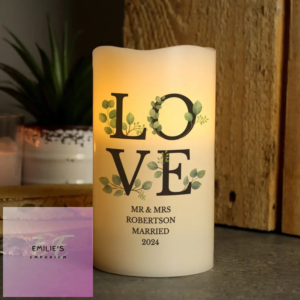 Personalised Love Led Candle