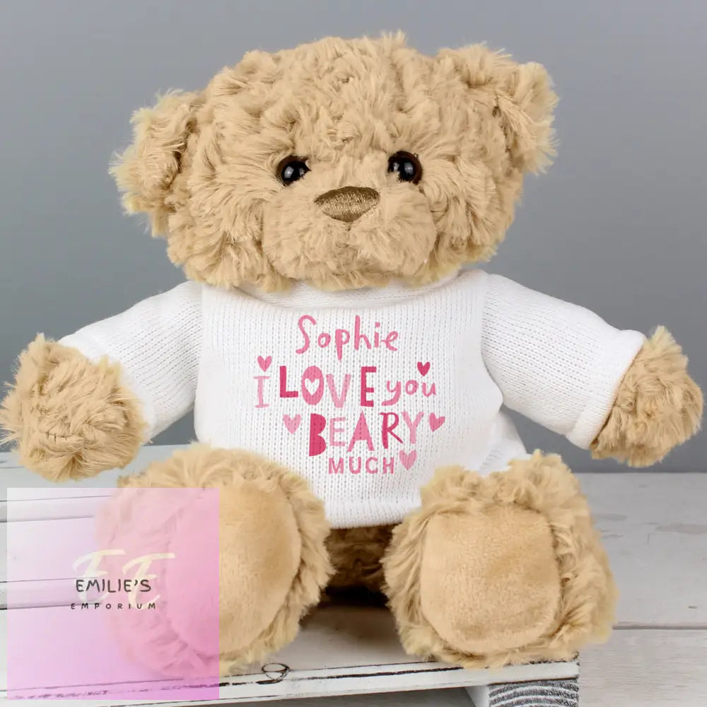 Personalised Love You Beary Much Teddy Bear