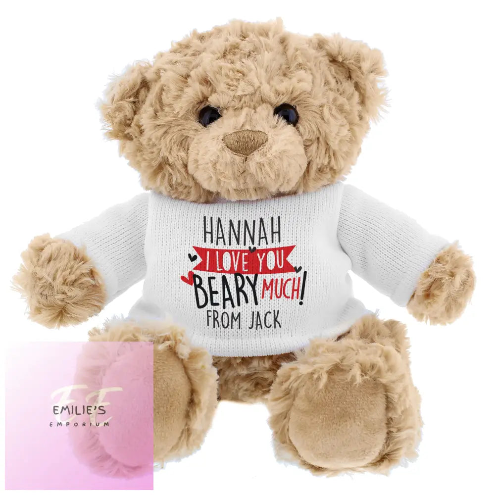 Personalised Love You Beary Much Teddy Bear