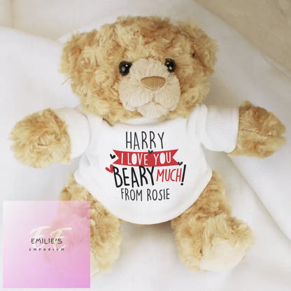 Personalised Love You Beary Much Teddy Bear