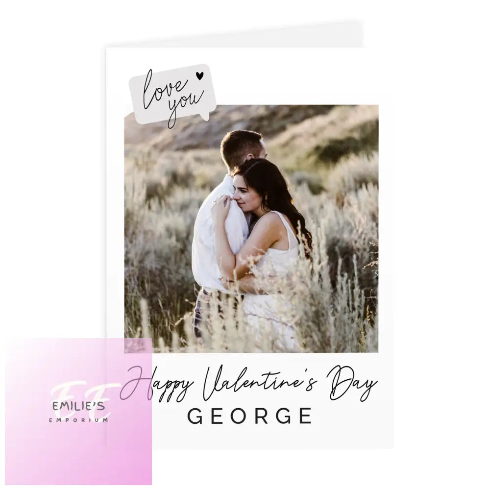 Personalised Love You Photo Upload Greeting Card