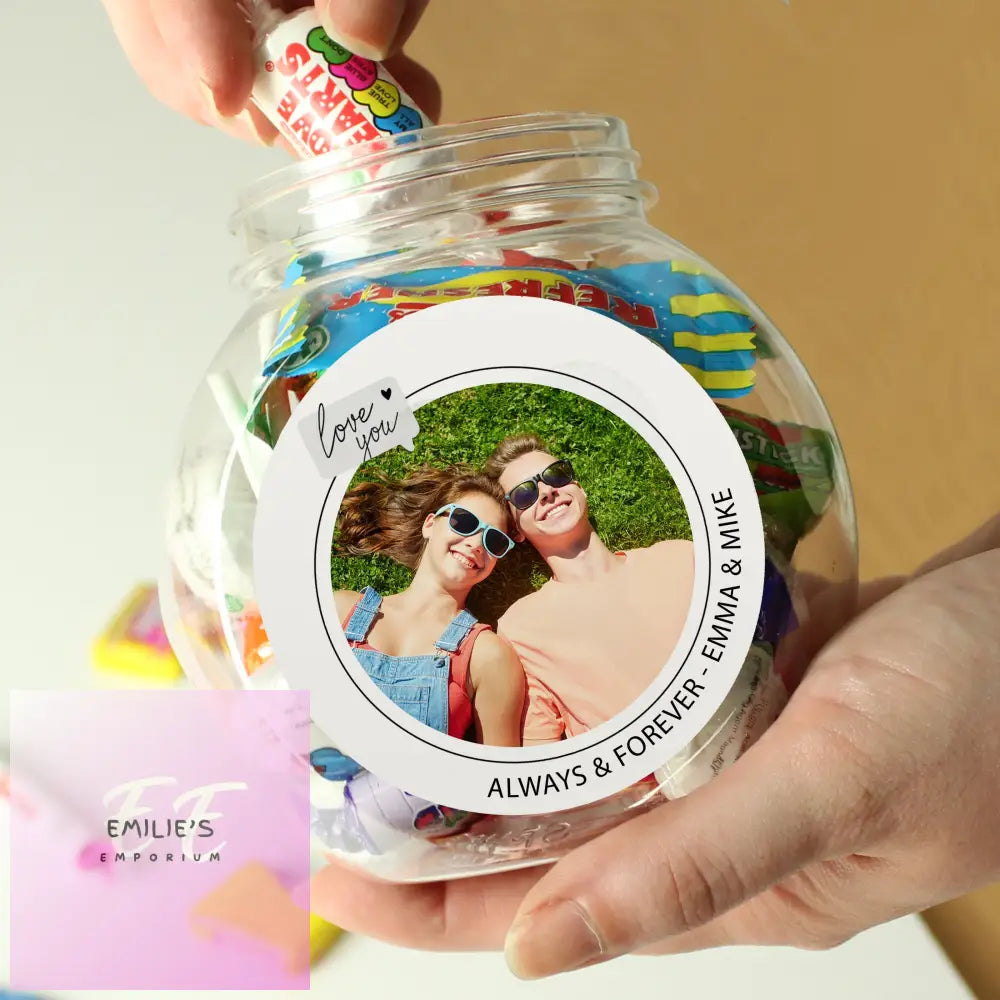 Personalised Love You Snapshot Photo Upload Sweet Jar