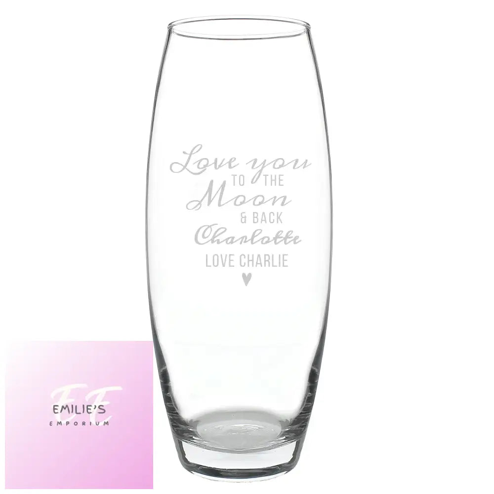 Personalised Love You To The Moon And Back Bullet Vase