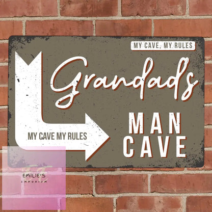 Personalised Man Cave Metal Sign Gift