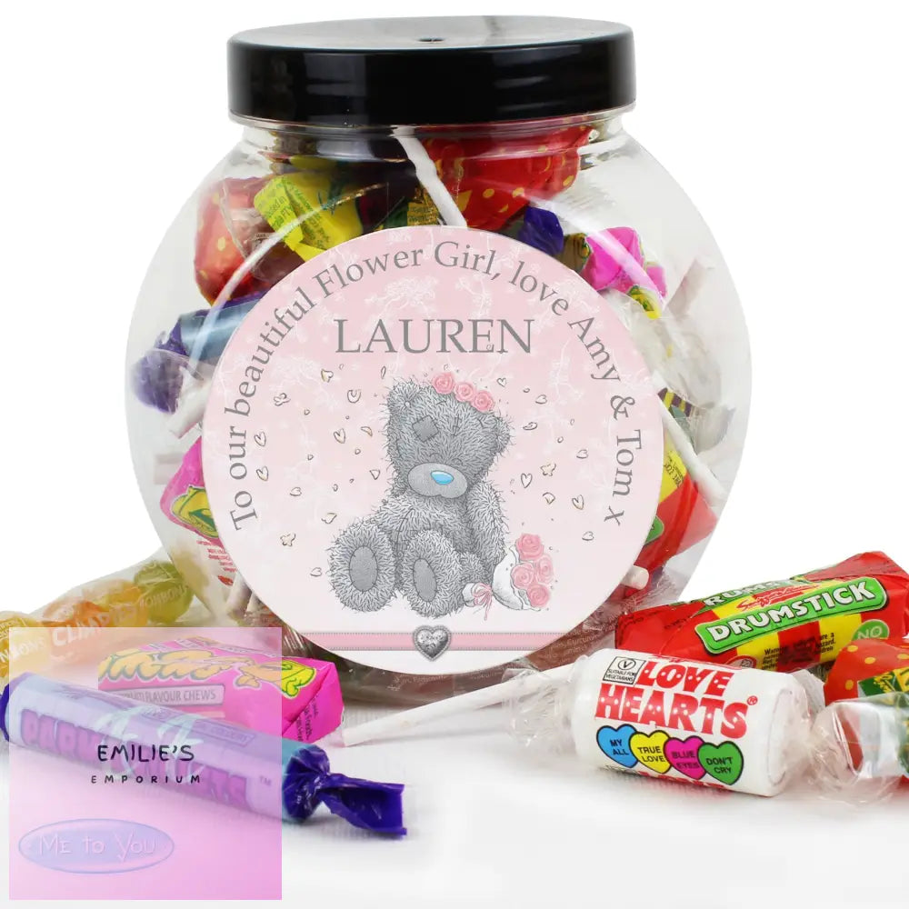 Personalised Me To You Bridesmaid Wedding Sweet Jar