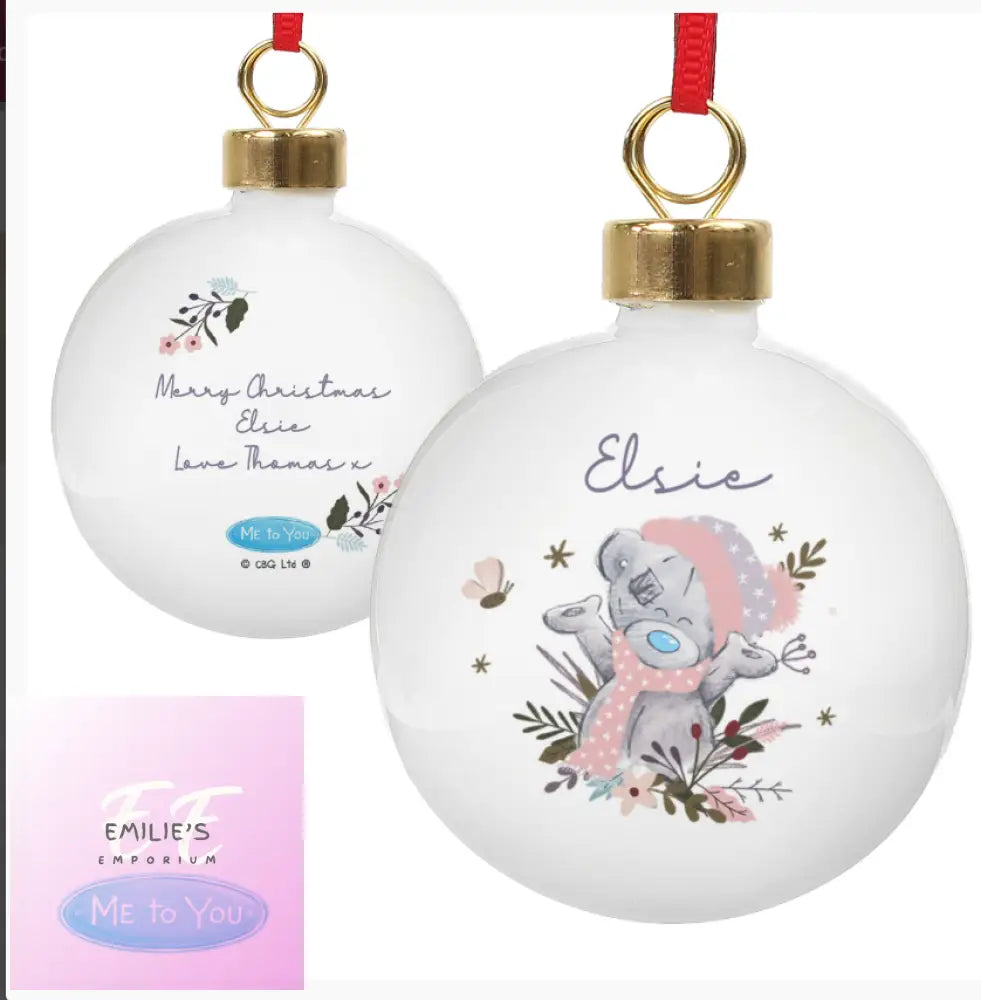 Personalised Me To You Cosy Winter Bauble