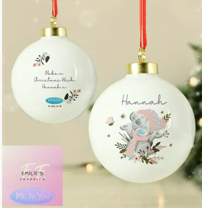 Personalised Me To You Cosy Winter Bauble