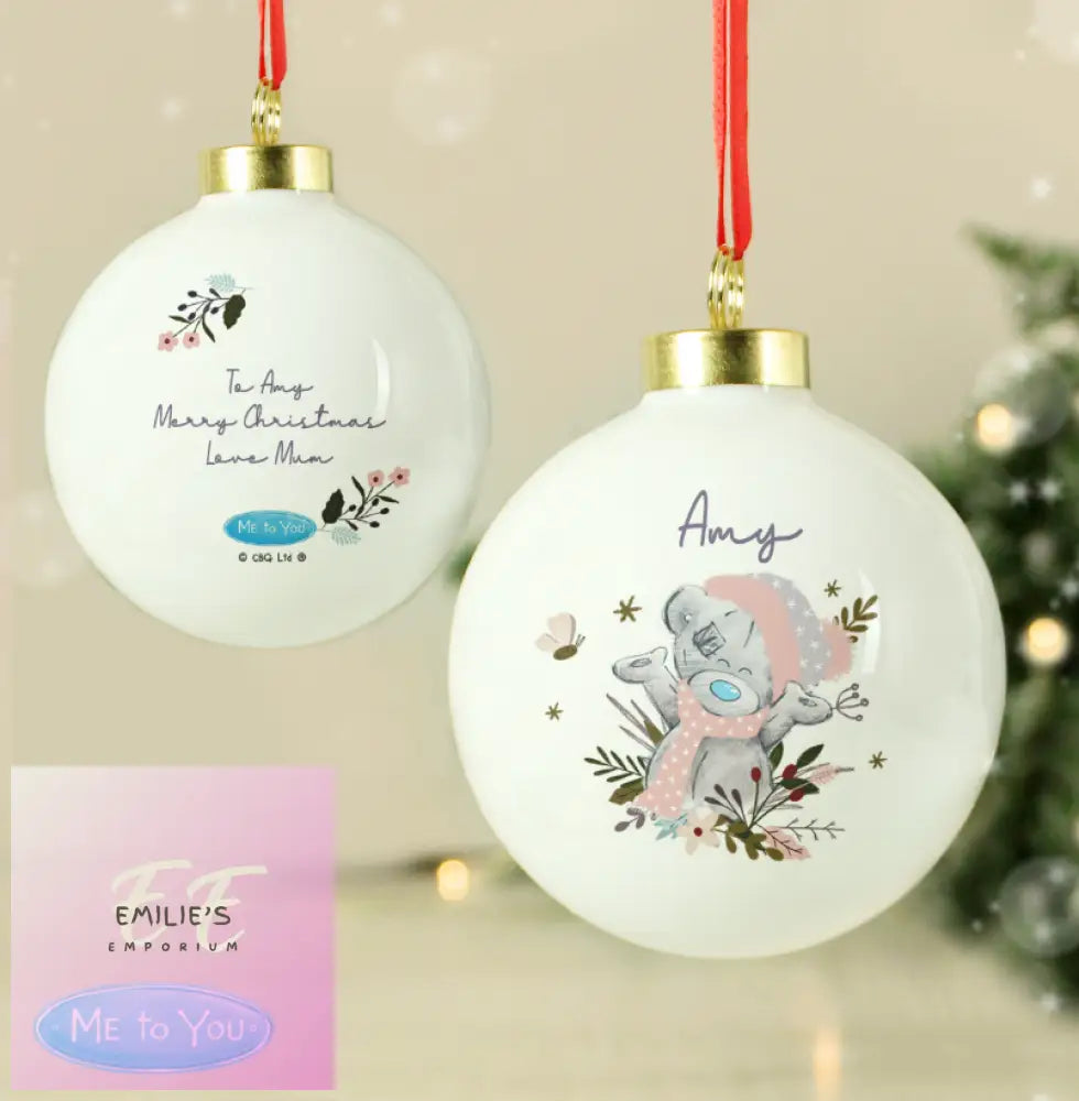 Personalised Me To You Cosy Winter Bauble