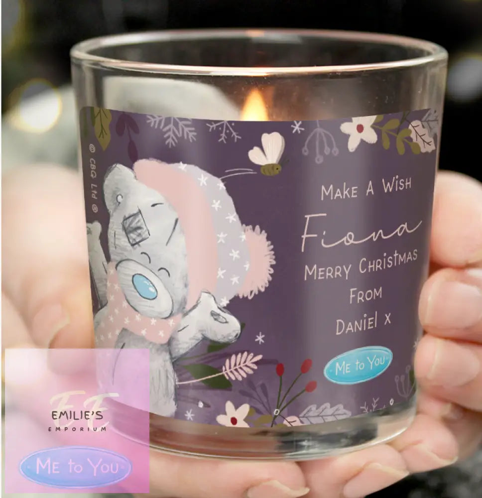 Personalised Me To You Cosy Winter Candle Jar